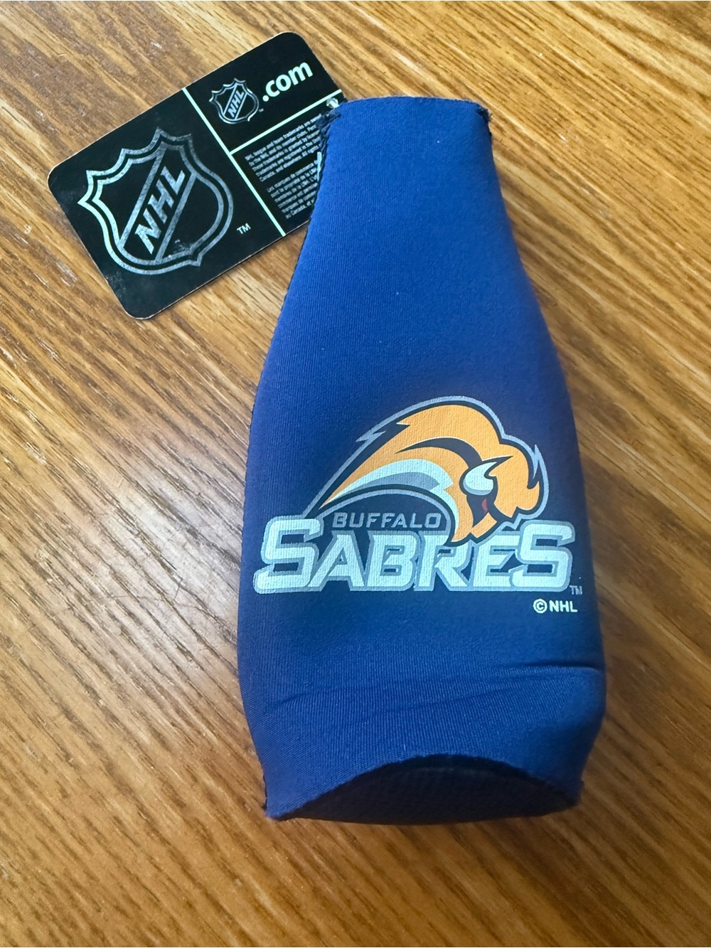 NHL Buffalo Sabres Blue and Gold Bottle Koozie